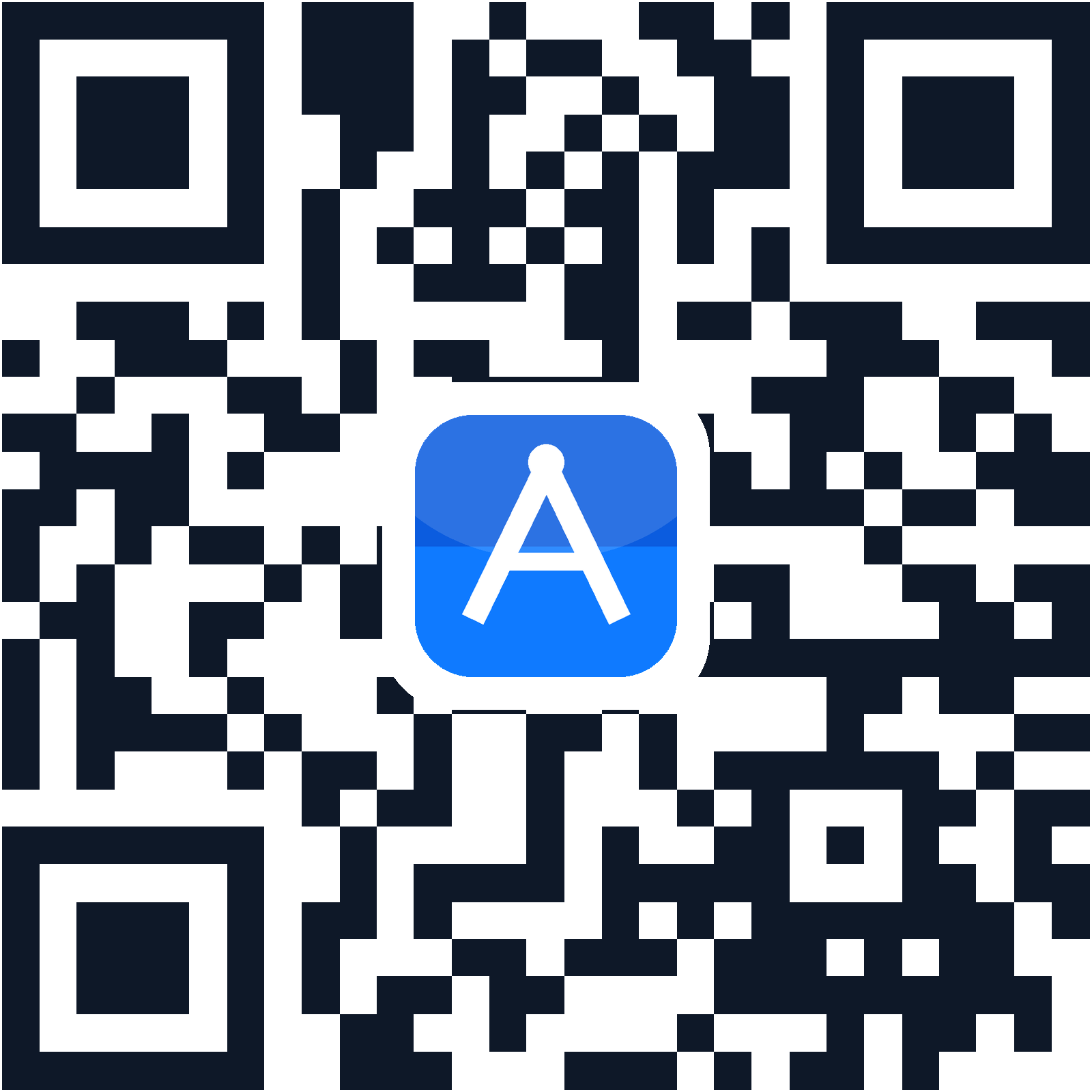 QR code to download the iOS app
